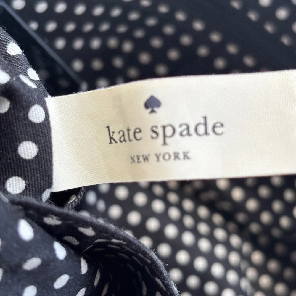 Kate Spade New York Black Nylon Carmen Leather Trim Shoulder Bag Crossbody Purse